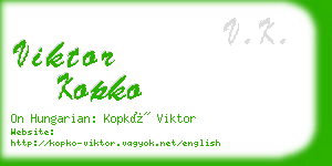 viktor kopko business card